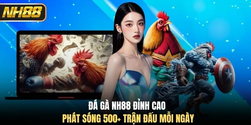 Đá gà NH88 đỉnh cao phát sóng 500+ trận đấu mỗi ngày